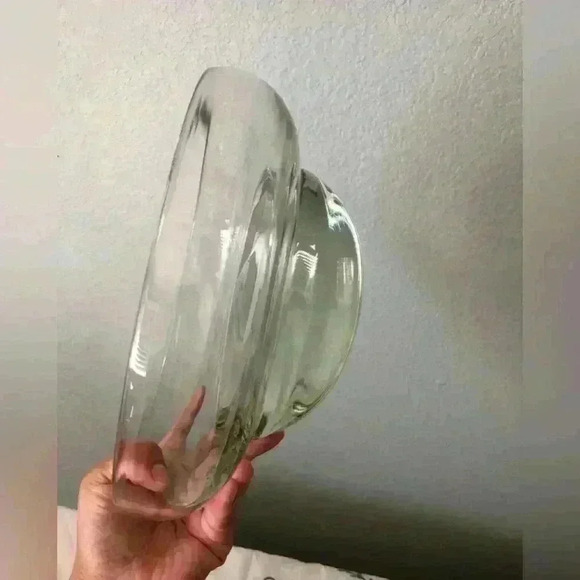 VTG heavy art glass bowl free form unique - Picture 5 of 8